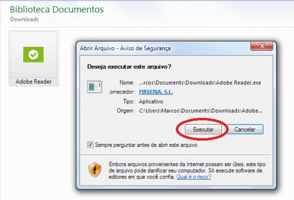 executando o aplicativo
